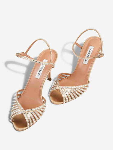 Aquazzura Mujer Barcelona Sandalias Hold Me Crystal 85 color Nude sku 801-000030 02 - Foto 3