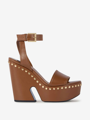 Givenchy Mujer Barcelona Sandalias Clog Plataforma color Camel sku 801-000034 01 - Foto 1