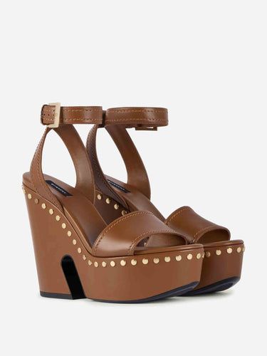 Givenchy Mujer Barcelona Sandalias Clog Plataforma color Camel sku 801-000034 01 - Foto 2
