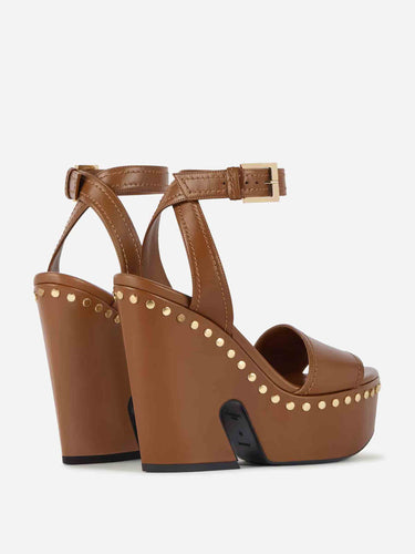 Givenchy Mujer Barcelona Sandalias Clog Plataforma color Camel sku 801-000034 01 - Foto 4