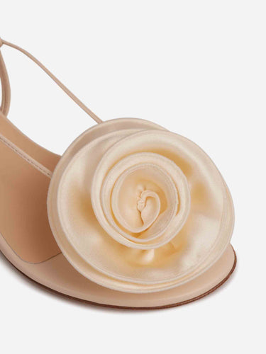 Magda Butrym Mujer Barcelona Sandalias Planas Flores color Crema sku 801-000049 01 - Foto 4