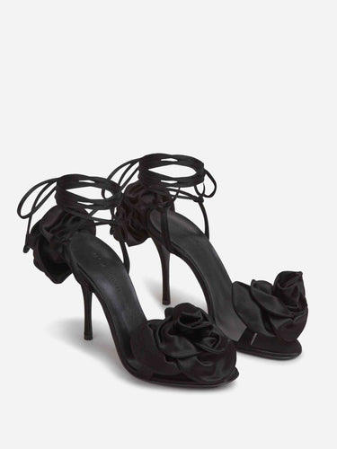 Magda Butrym Mujer Barcelona Sandalias Flor Satén color Negro sku 801-000050 01 - Foto 3