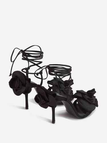 Magda Butrym Mujer Barcelona Sandalias Flor Satén color Negro sku 801-000050 01 - Foto 4