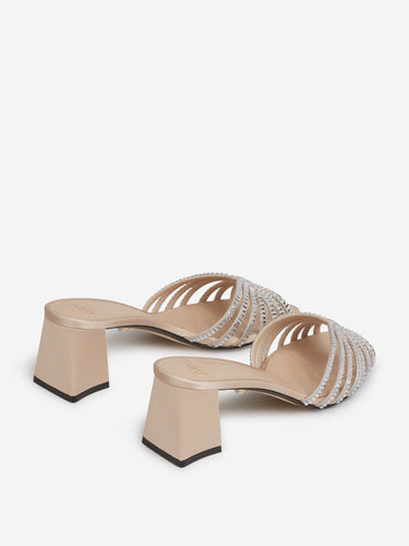 Aleví Milano Mujer Barcelona Mules Vittoria Xtal color Nude sku 801-000054 01 - Foto 3