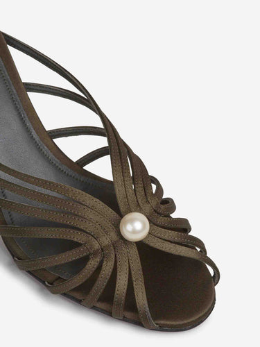 Aleví Milano Mujer Barcelona Sandalias Tacón Diana color Verde Oscuro sku 801-000056 01 - Foto 5