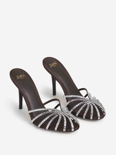 Aleví Milano Mujer Barcelona Sandalias Emily Xtal color Marrón Oscuro sku 801-000057 01 - Foto 2