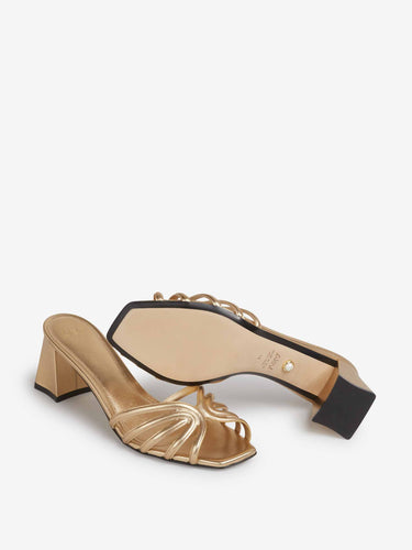 Aleví Milano Mujer Barcelona Sandalias Tacón Laya color Dorado sku 801-000058 02 - Foto 4