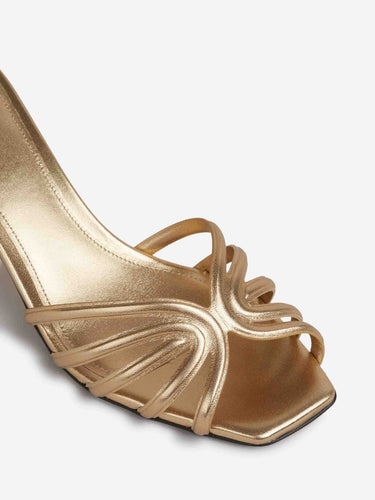 Aleví Milano Mujer Barcelona Sandalias Tacón Laya color Dorado sku 801-000058 02 - Foto 5
