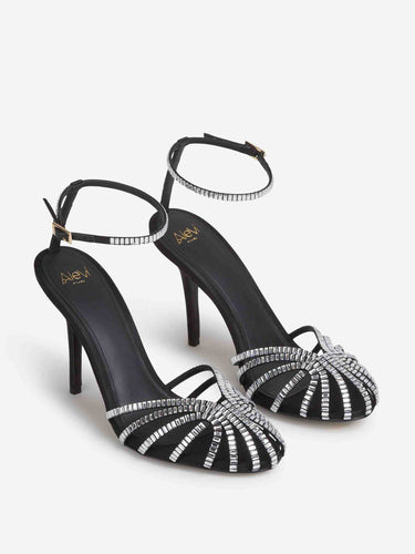 Aleví Milano Mujer Barcelona Sandalias Penelope Xtal color Negro sku 801-000060 01 - Foto 2