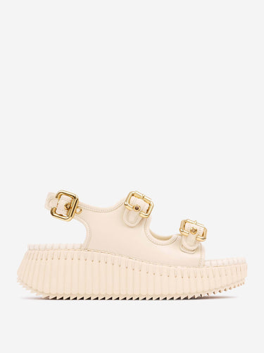 Chloé Mujer Barcelona Sandalias Cuña Nama color Crema sku 801-000063 01 - Foto 1