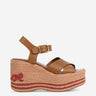 Chloé Mujer Barcelona Sandalias Cuña Sand color Camel sku 801-000065 01 - Foto 1