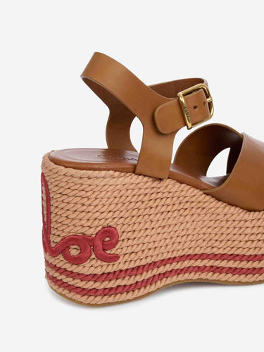 Chloé Mujer Barcelona Sandalias Cuña Sand color Camel sku 801-000065 01 - Foto 4