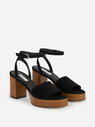 TOTEME Mujer Barcelona Sandalia Plataforma Ante color Negro sku 801-000084 01 - Foto 2
