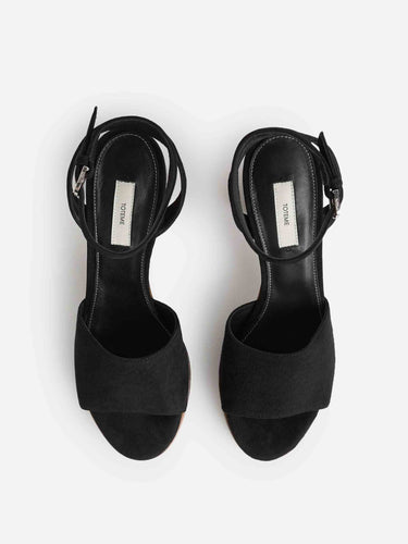 TOTEME Mujer Barcelona Sandalia Plataforma Ante color Negro sku 801-000084 01 - Foto 4