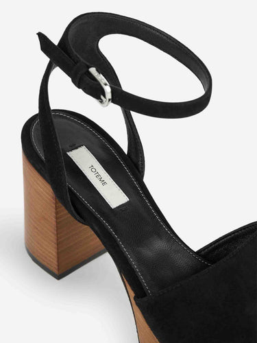 TOTEME Mujer Barcelona Sandalia Plataforma Ante color Negro sku 801-000084 01 - Foto 5