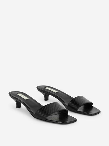 TOTEME Mujer Barcelona Mules Piel Efecto Lagarto color Negro sku 801-000085 01 - Foto 2