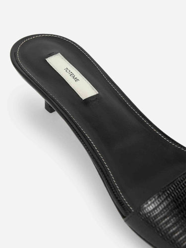 TOTEME Mujer Barcelona Mules Piel Efecto Lagarto color Negro sku 801-000085 01 - Foto 5