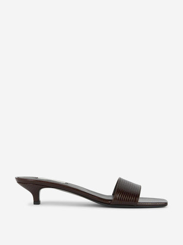 TOTEME Mujer Barcelona Mules Piel Efecto Lagarto color Marrón Oscuro sku 801-000085 02 - Foto 1