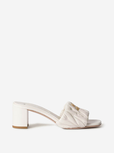 Miu Miu Mujer Barcelona Sandalias Piel Matelassé color Blanco sku 801-000086 01 - Foto 1