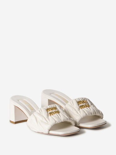 Miu Miu Mujer Barcelona Sandalias Piel Matelassé color Blanco sku 801-000086 01 - Foto 2