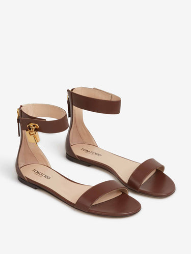 Tom Ford Mujer Barcelona Sandalias Planas Candado color Marrón sku 801-000095 01 - Foto 2