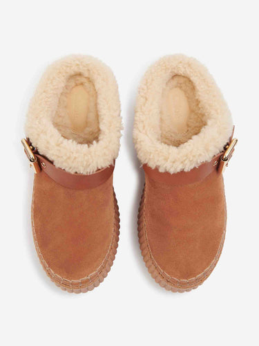 Chloé Mujer Barcelona Mules Cuña Nama color Marrón sku 802-000009 01 - Foto 3