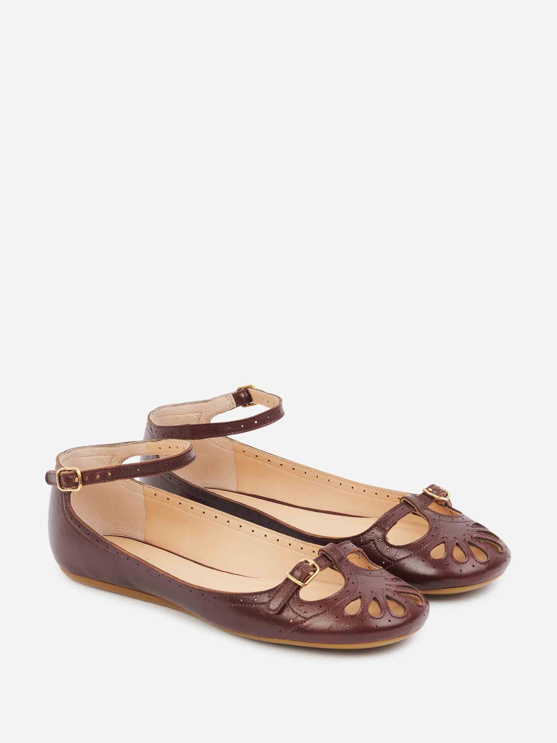 Chloé Mujer Barcelona Bailarinas Misty color Marrón Oscuro sku 802-000010 01 - Foto 2