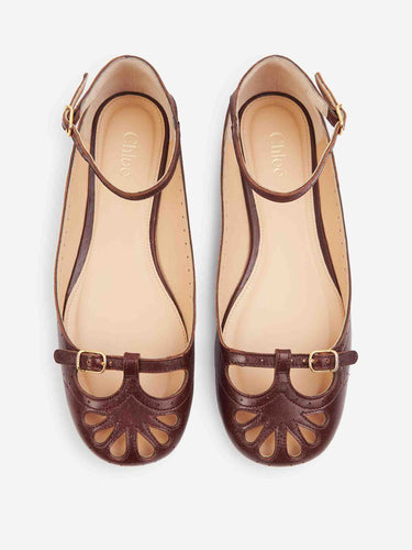 Chloé Mujer Barcelona Bailarinas Misty color Marrón Oscuro sku 802-000010 01 - Foto 3