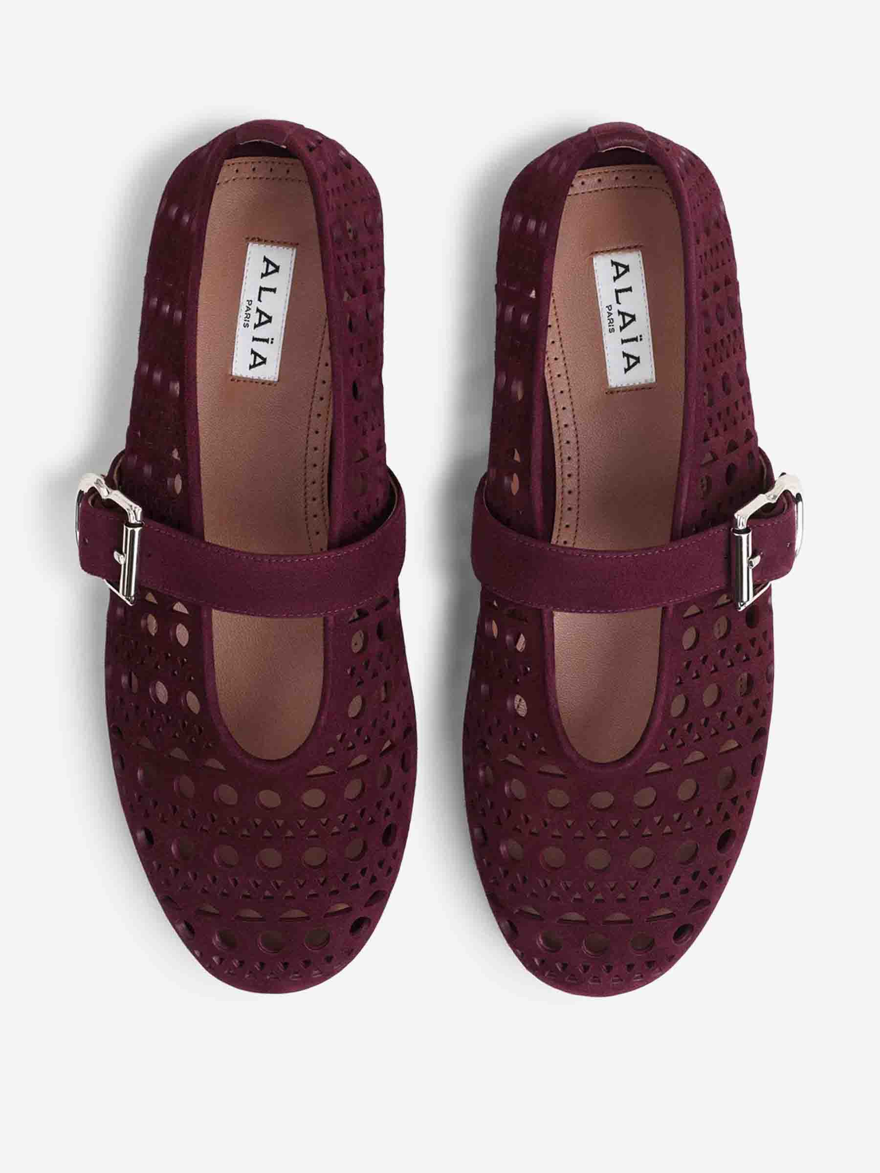 Alaïa Mujer Barcelona Bailarinas Planas Vienne color Burdeos sku 802-000019 01 - Foto 2