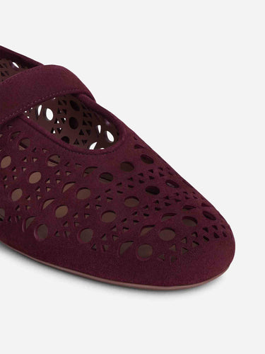 Alaïa Mujer Barcelona Bailarinas Planas Vienne color Burdeos sku 802-000019 01 - Foto 3