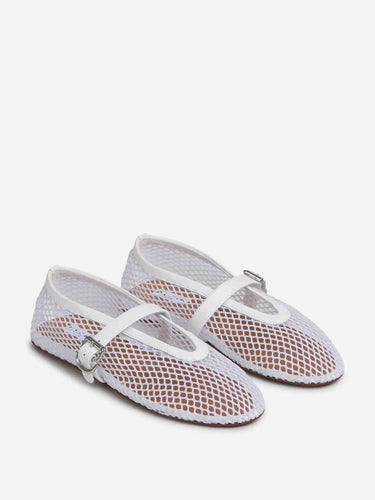 Alaïa Mujer Barcelona Bailarinas Planas Rejilla color Blanco sku 802-000021 02 - Foto 2