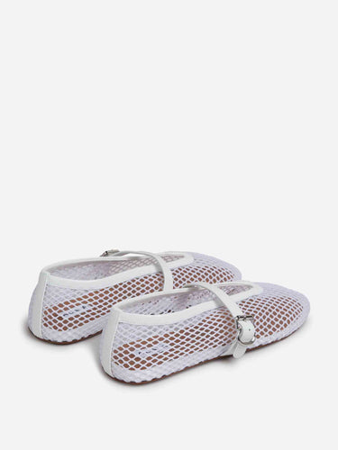 Alaïa Mujer Barcelona Bailarinas Planas Rejilla color Blanco sku 802-000021 02 - Foto 3