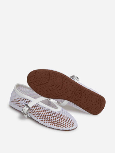 Alaïa Mujer Barcelona Bailarinas Planas Rejilla color Blanco sku 802-000021 02 - Foto 4