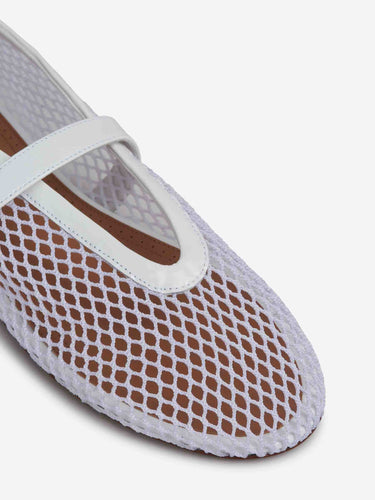 Alaïa Mujer Barcelona Bailarinas Planas Rejilla color Blanco sku 802-000021 02 - Foto 5