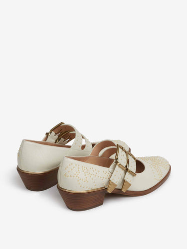 Chloé Mujer Barcelona Zapatos Pumps Susan color Marfil sku 802-000023 01 - Foto 3