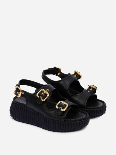 Chloé Mujer Barcelona Sandalias Cuña Nama color Negro sku 802-000024 01 - Foto 2