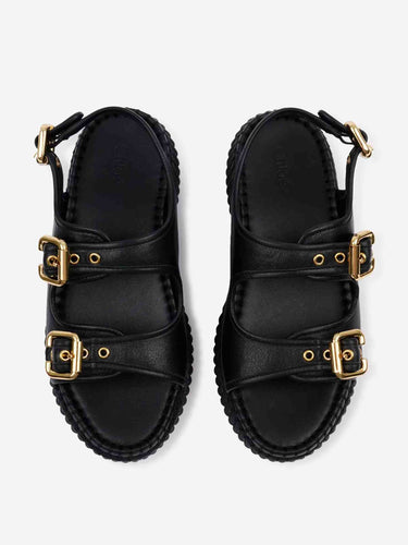 Chloé Mujer Barcelona Sandalias Cuña Nama color Negro sku 802-000024 01 - Foto 3