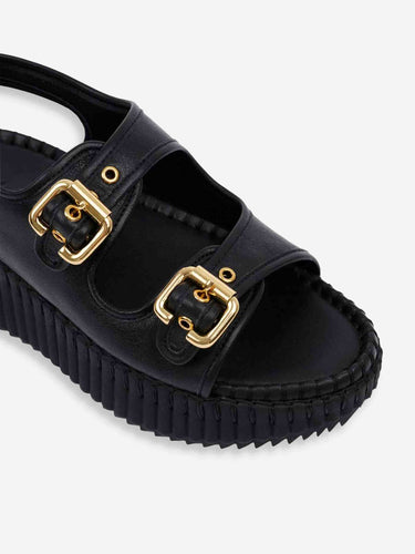 Chloé Mujer Barcelona Sandalias Cuña Nama color Negro sku 802-000024 01 - Foto 4