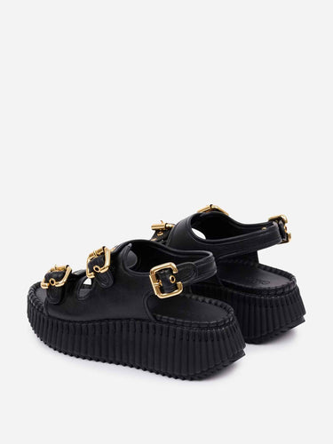 Chloé Mujer Barcelona Sandalias Cuña Nama color Negro sku 802-000024 01 - Foto 5