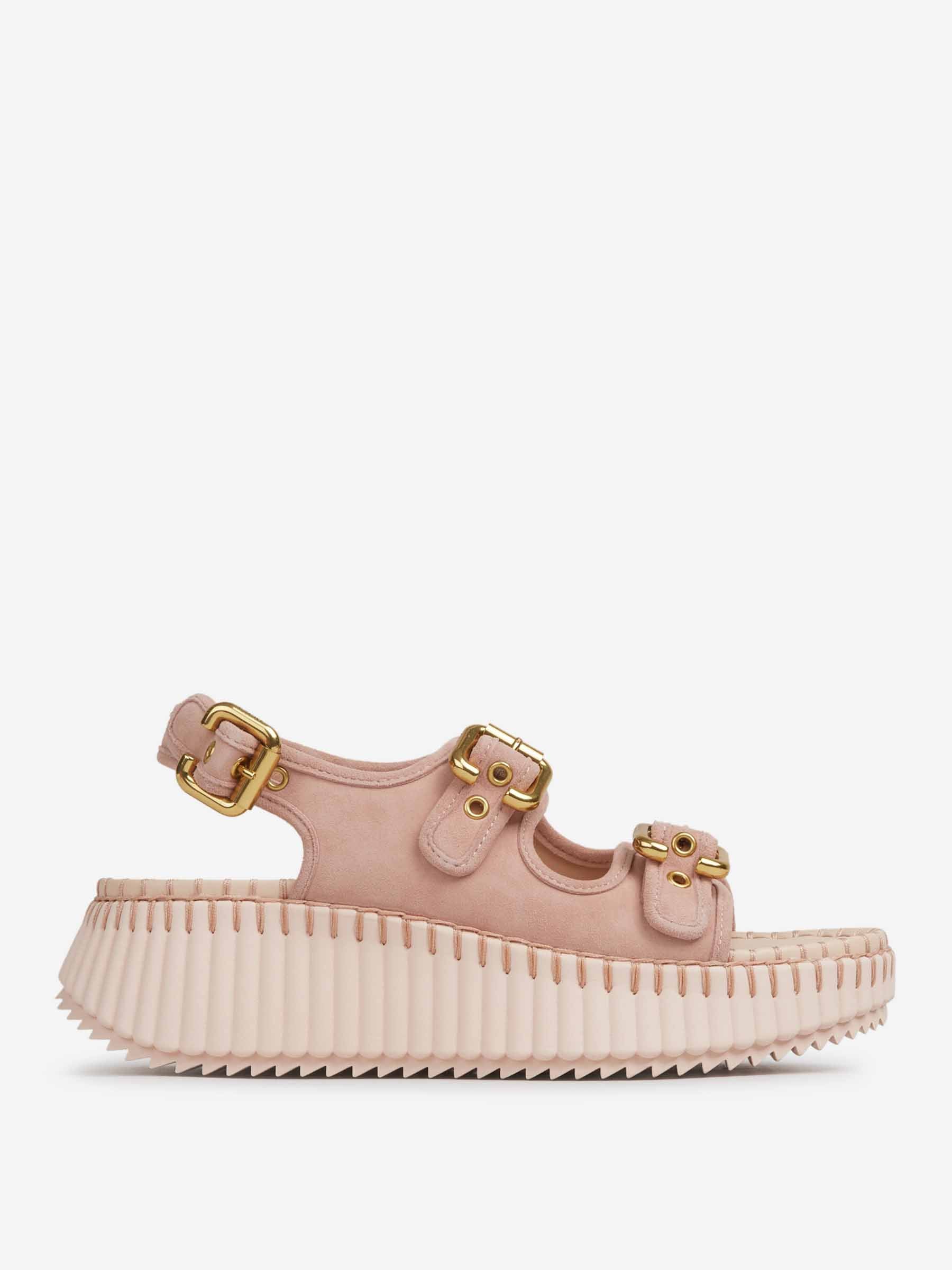 Chloé Mujer Barcelona Sandalias Cuña Nama color Rosa Palo sku 802-000025 01 - Foto 1