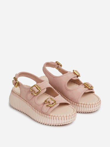 Chloé Mujer Barcelona Sandalias Cuña Nama color Rosa Palo sku 802-000025 01 - Foto 2