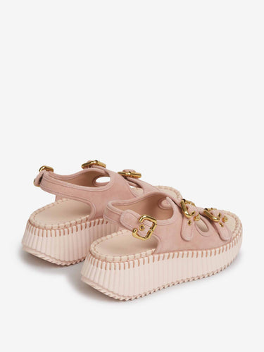 Chloé Mujer Barcelona Sandalias Cuña Nama color Rosa Palo sku 802-000025 01 - Foto 3