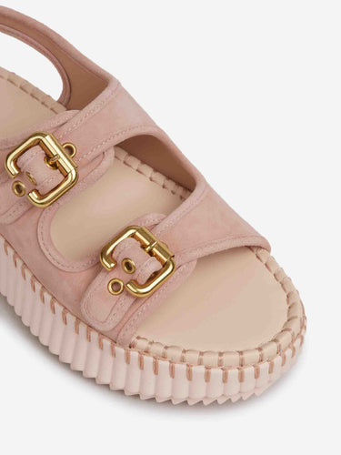 Chloé Mujer Barcelona Sandalias Cuña Nama color Rosa Palo sku 802-000025 01 - Foto 5