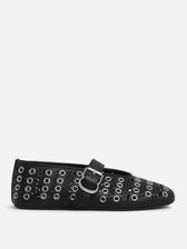 Alaïa Mujer Barcelona Bailarinas Planas Ojales color Negro sku 802-000036 01 - Foto 1