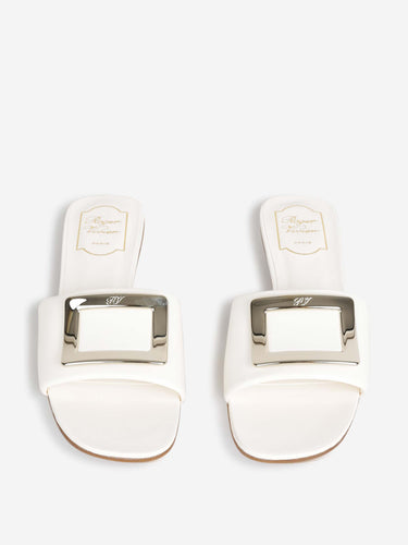 Roger Vivier Mujer Barcelona Sandalias Padded Mule color Blanco sku 802-000042 01 - Foto 4