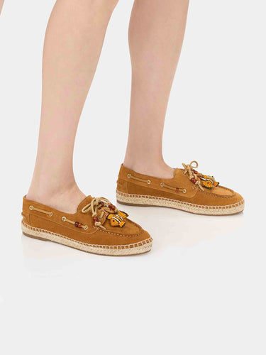 Aquazzura Mujer Barcelona Náuticos Seafarer color Camel sku 802-000043 01 - Foto 3