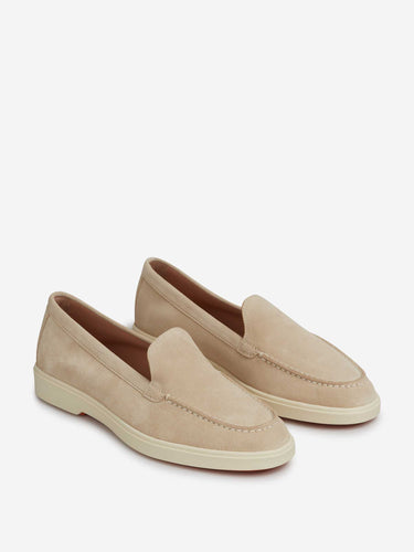 Santoni Mujer Barcelona Mocasines Suede color Beige sku 802-000045 02 - Foto 2