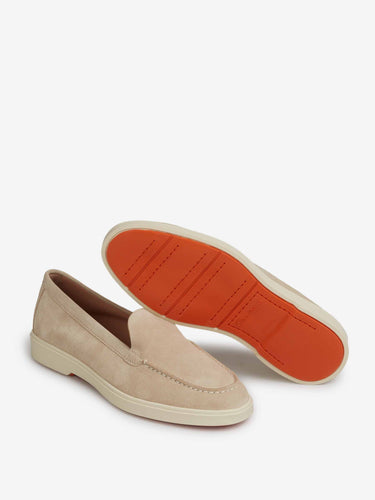 Santoni Mujer Barcelona Mocasines Suede color Beige sku 802-000045 02 - Foto 4