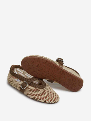 Alaïa Mujer Barcelona Bailarinas Planas Calados color Beige sku 802-000046 01 - Foto 4