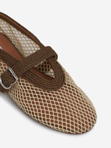 Alaïa Mujer Barcelona Bailarinas Planas Calados color Beige sku 802-000046 01 - Foto 5